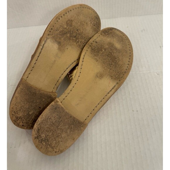 Jack Rogers Gold Jacks Classic Sandals Size 8.5 Beach Preppy Leather Low Heel - Picture 5 of 6